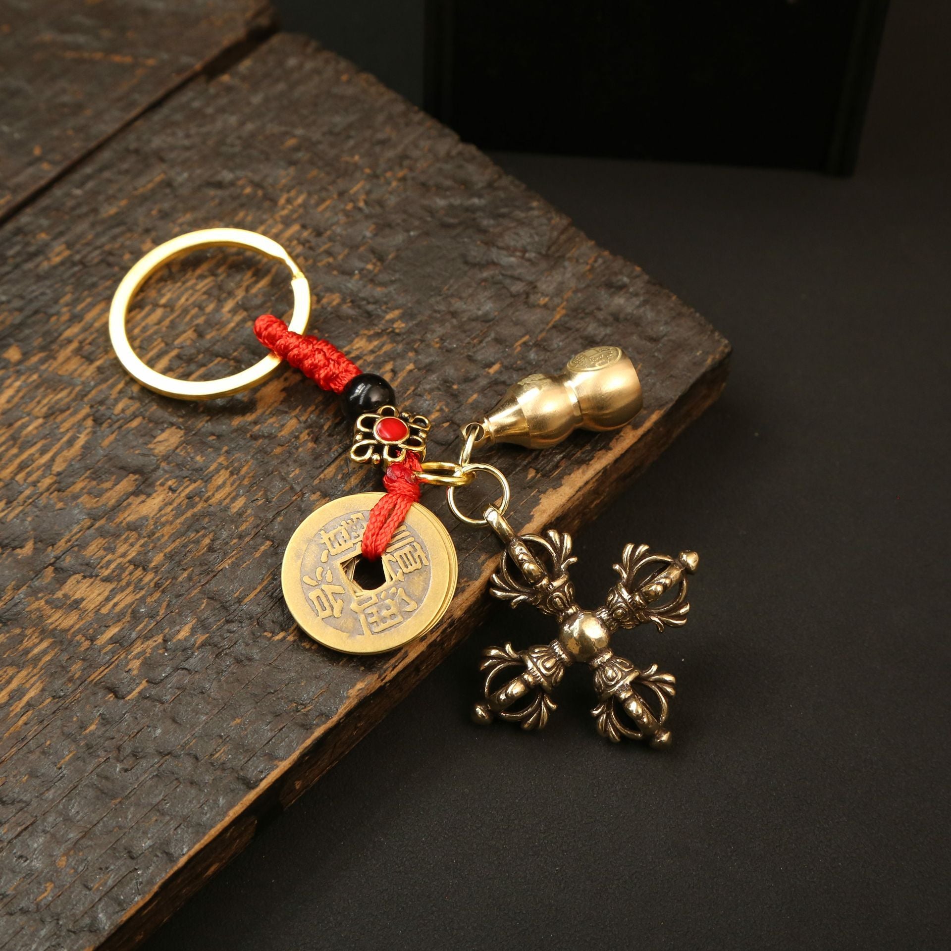 Wholesale Brass Cross Lotus Vajra Pendant Copper Craftsmanship